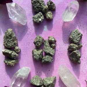 Pyrite rough/raw crystal bundles 4-6 pieces each